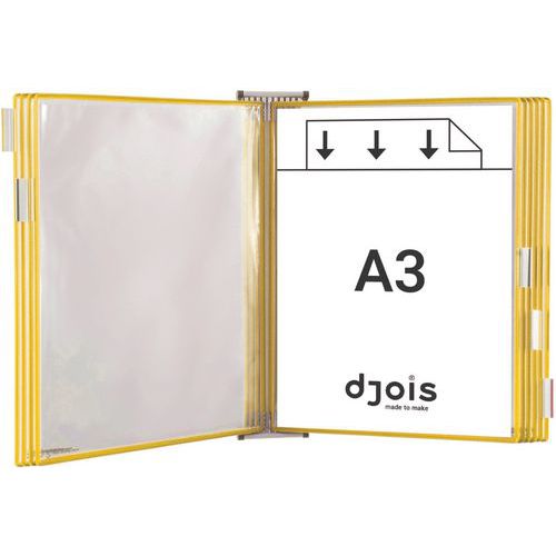 Wandhalter mit Drehgelenk Tarifold - 10 Hüllen für A3-Format