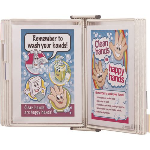 Drehbare Wandhalterung mit antimikrobiellen Schutzhüllen Sterifold - Tarifold