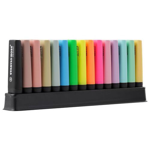 Tischset mit 15 sortierten Textmarkern Boss Original - Stabilo
