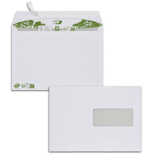 Extra-weißer Umschlag 80 g mit Fenster, C5 - Era Pure