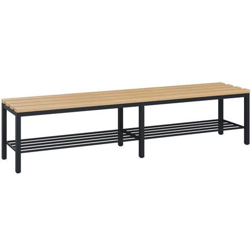 Garderobenbank aus Holz - mit Schuhgitter - C+P