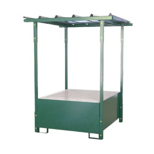 Auffangbehälter 1 IBC mit Dach - 1050 L - SAMETO Technifil