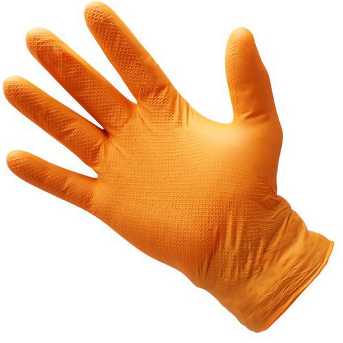 Einweghandschuhe, Nitril, orange, Grippaz - PIP