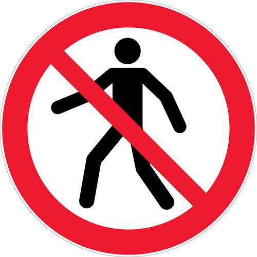 Verbotsschild - Kein Zugang für Fußgänger - Novap