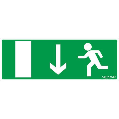 Schild - Notausgang unten links - Novap