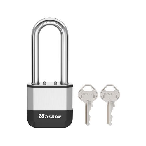 Vorhängeschloss aus gewalztem Stahl 52 mm, 2 Schlüssel - Bügel 64 mm - Elite - Master Lock