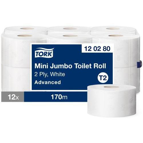 Toilettenpapier Mini und Maxi Jumbo Tork Advanced