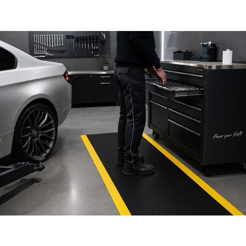 Antiermüdungsmatte W1 - Schwarz und Gelb oder Grau - REBOURNE®