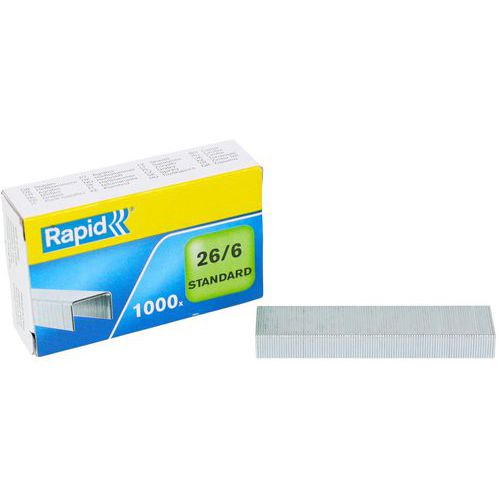 Standardheftklammern 26/6, 1000 Stück - Rapid