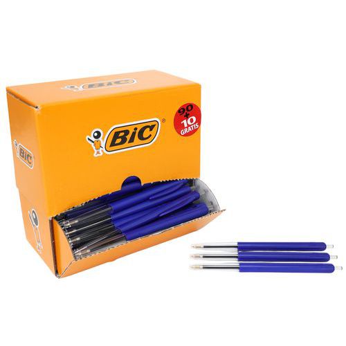 Einziehbarer Kugelschreiber M10 - Schachtel mit 90 Stück + 10 gratis ‑ BIC
