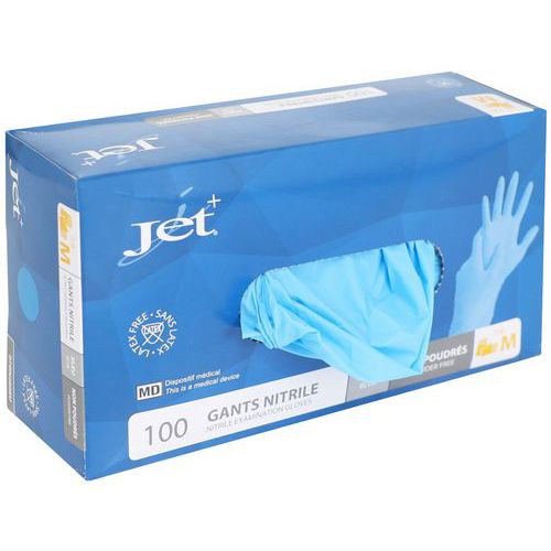 Einweg-Nitrilhandschuhe blau puderfrei - Schachtel mit 100 Stück
