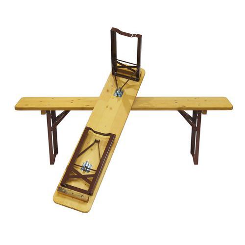Klappbare Holzbank 160 cm und 220 cm - Caray