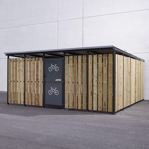 Fahrradunterstand Blech und Holz - Mottez