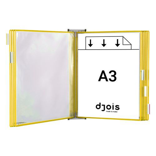 Wandhalterung schwenkbar - 10 Taschen Format A3 - Djois Made By Tarifold