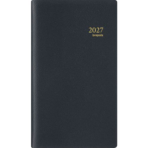 Wochenkalender Interplan schwarz mit Spiralbindung - 9 x 16 cm - Jahr 2027