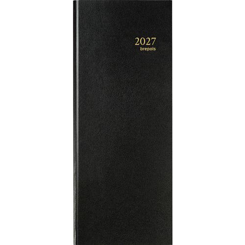 Schwarzer Bankkalender - Lang 2 Bände 15 x 33 cm - Jahr 2027
