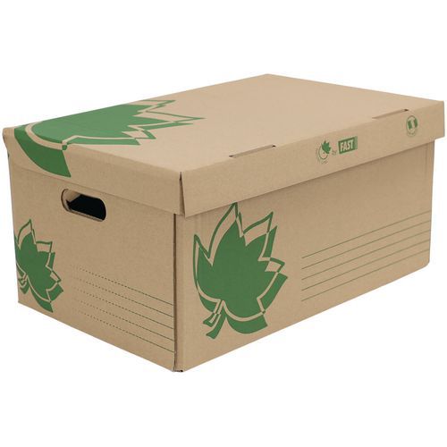 Archivkiste + 6 Archivboxen mit einer Rückenbreite von 8 cm Nature Line - Fast