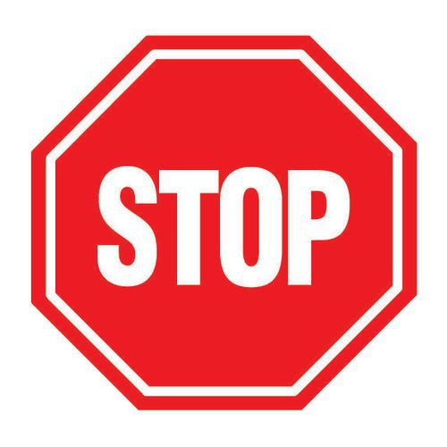 Verbotsschild - „Stop“ - starr