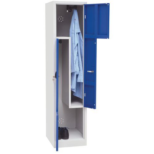 Vestiaire métal - 2 à 6 cases largeur 200 mm - Sur socle - Manutan Expert