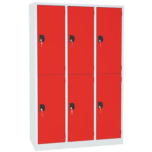 Spind mit mehreren Fächern und Garderobe - Auf Sockel - Manutan Expert