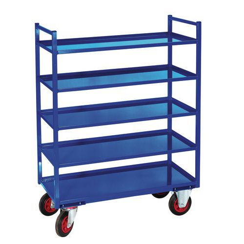 Servierwagen aus Metall - 5 Fachböden - Tragkraft 400 kg