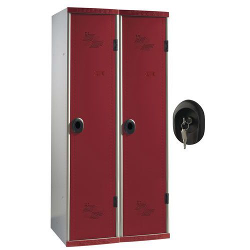 Vestiaire 2 colonnes Seamline Optimum® - Colonne largeur 400 mm - Sur socle - Acial
