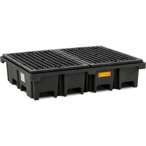 Auffangbehälter aus Polyethylen für Palette 425/4 - 2 x 120 x 80 - Cemo Auffangbehälter aus Polyethylen für Palette 425/4 - 2 x 120 x 80 - Cemo
