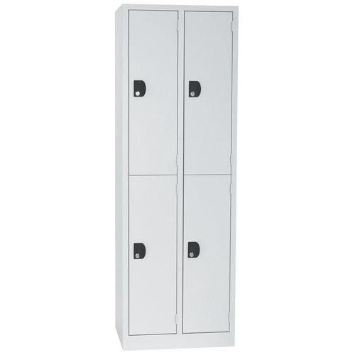 Spind mit mehreren Fächern und Garderobe Modulo - 1 bis 3 Säulen - auf Sockel - Manutan Expert