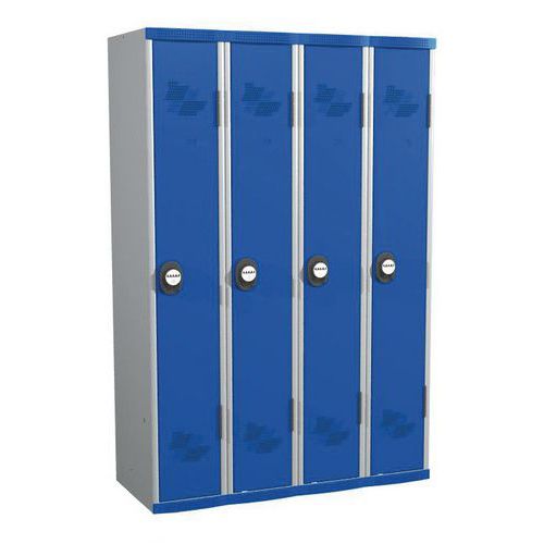 Vestiaire 4 colonnes Seamline Optimum® Largeur 300 mm sur socle- Acial