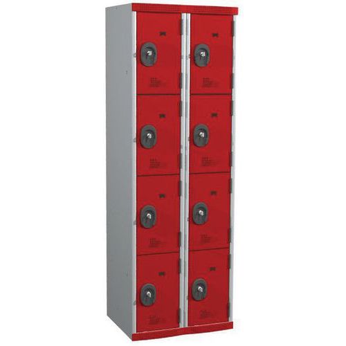 Vestiaire 8 cases Seamline Optimum® - 2 colonnes 300 mm socle - Acial