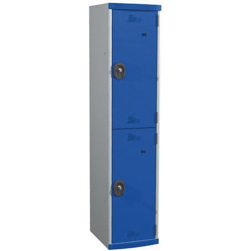 Vestiaire 2 cases Seamline Optimum® - 1 colonne 400 mm socle - Acial