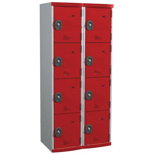 Vestiaire 8 cases Seamline Optimum® - 2 colonnes 400 mm socle - Acial