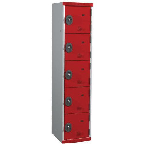 Vestiaire 5 cases Seamline Optimum® - 1 colonne largeur 400 mm - Sur socle - Acial Vestiaire 5 cases Seamline Optimum® - 1 colonne largeur 400 mm - Sur socle - Acial