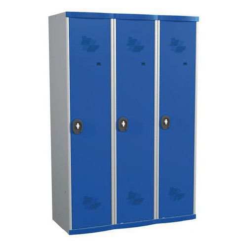 Spind Seamline Optimum® mit 3 Säulen - Säulenbreite 400 mm - auf Sockel - Acial