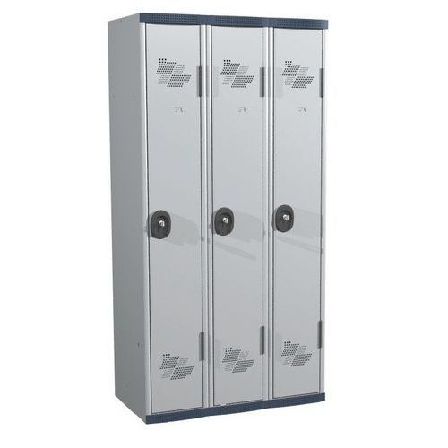 Vestiaire 3 colonnes Seamline Optimum® Largeur 300 mm sur socle- Acial