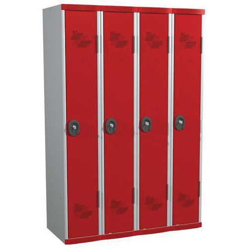 Vestiaire 4 colonnes Seamline Optimum® Largeur 300 mm sur socle- Acial