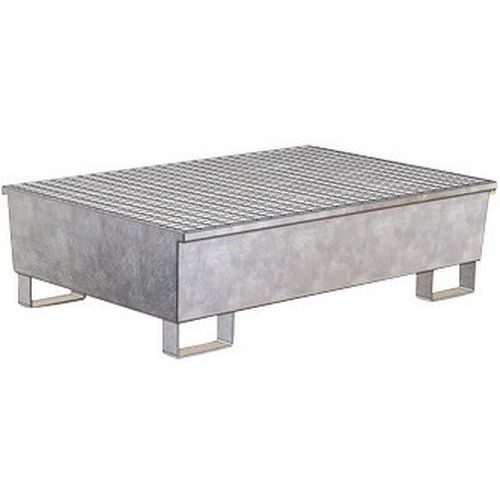 Konischer Auffangbehälter aus Stahl, 220 L - 2 Fässer - Manutan Expert Konischer Auffangbehälter aus Stahl, 220 L - 2 Fässer - Manutan Expert