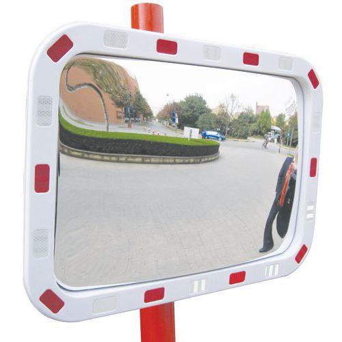 Miroir de sécurité rectangle - Voie privée - Vision 90° - Manutan