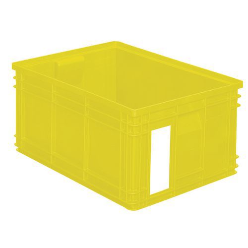 Stapelbarer Behälter - Gelb - Länge 200 bis 630 mm - 3,6 bis 85 L, Gesamtinhalt: 85 L, Gesamthöhe: 300 mm