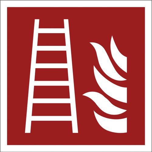 Panneaux anti-incendie ISO 7010, 200 x 200 mm, Échelle d'incendie