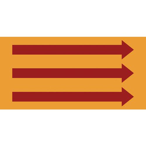 Marqueurs avec flèches (DIN 2403), jaune avec flèches rouges