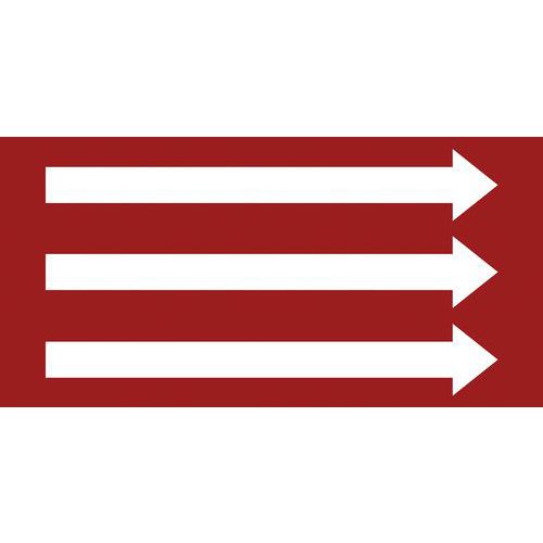 Marqueurs avec flèches (DIN 2403), rouge avec flèches blanches