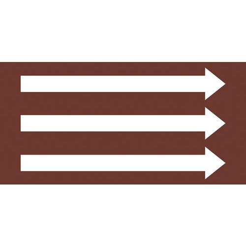 Marqueurs avec flèches (DIN 2403), marron avec flèches blanches