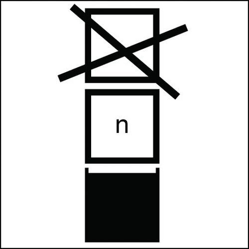 Étiquettes adhésives d'expédition Limite de gerbage en nombre