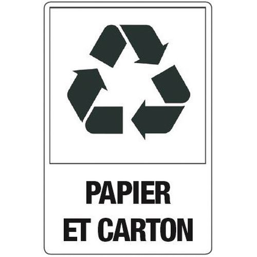 Recycling-Aufkleber Papier und Karton
