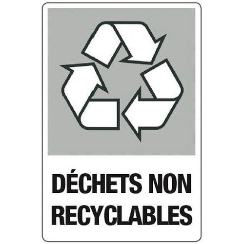Étiquettes adhésives pour tri sélectif Déchets non recyclables