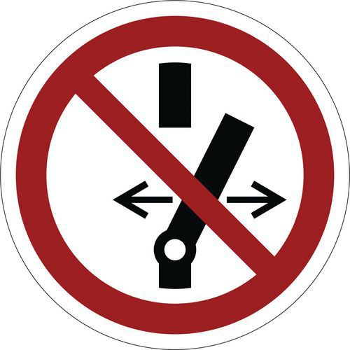 Panneau d'interdiction ISO 7010, Ne pas modifier la position de l'interrupteur, Plastique rigide