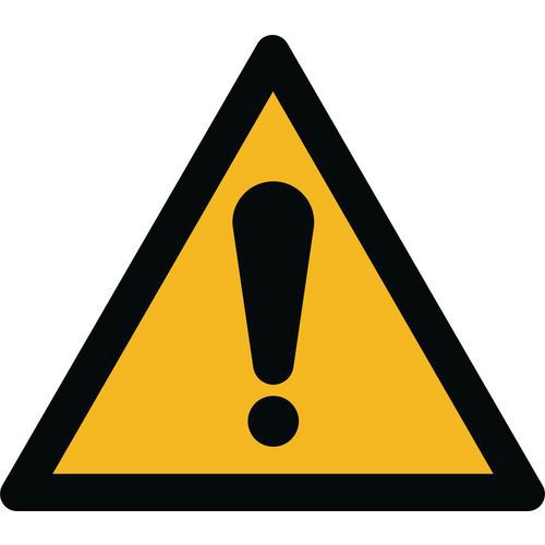 Panneaux de danger ISO 7010, Danger général, PVC, Autocollant
