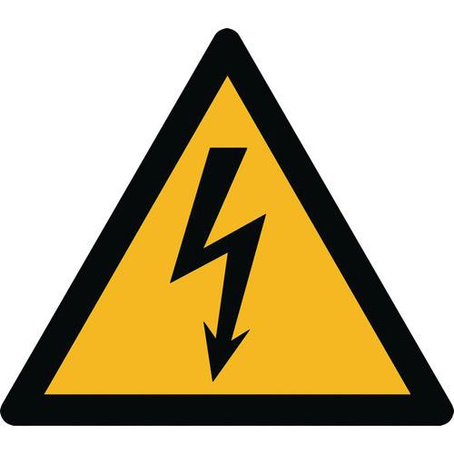 Panneaux de danger ISO 7010, Éléctricité, PVC, Autocollant