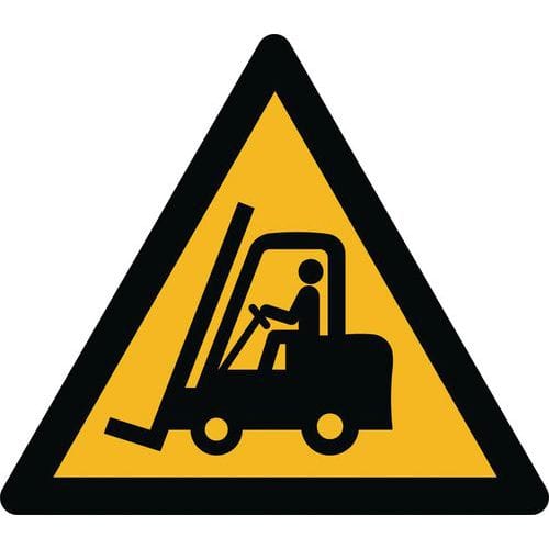 Warnzeichen ISO 7010, Warnung vor Flurförderzeugen, Kunststoffschild